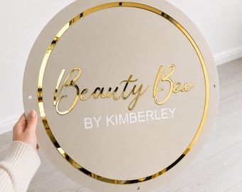 Custom 3D Acrylic Business Logo Sign | Salon, Spa & Beauty Studio Wall Sign