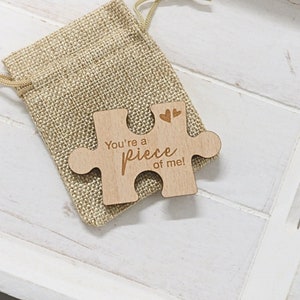 Pieza de rompecabezas romántica de San Valentín, regalo de amor para él o ella, idea de regalo de boda para parejas