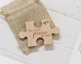 Romantic Valentines Keepsake Puzzle Piece, Missing Piece Love Gift For Him Her, Wedding Gift Idea For Couples