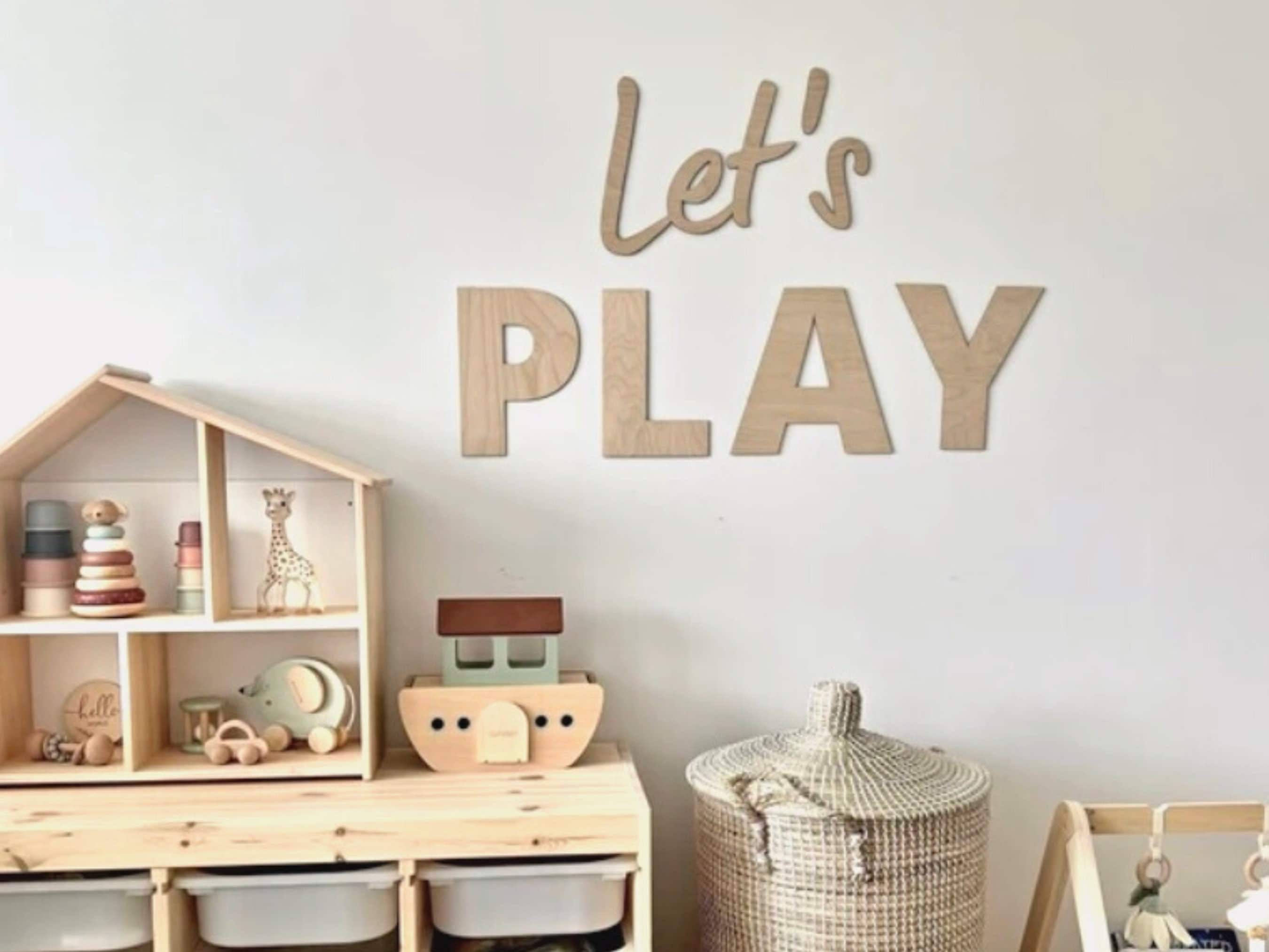 Let's PLAY Wall Sign Children's Playroom Decor Etsy UK