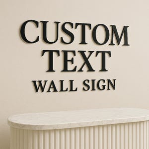 Custom 3D Acrylic Wall Sign | Laser Cut Business Logo Text Sign | Salon, Nail, Hair, Spa, Aesthetic Clinic Sign | Text Only Adhesive Signage