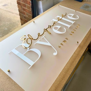 Custom Logo Stand-Off Wall Sign | Professional Rectangle Business Signs | Hair Salon, Nail Studio, Aesthetics Clinic, Beauty Shop Signage