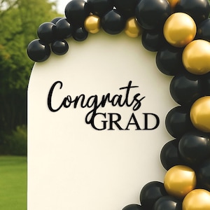 Graduation Backdrop Sign | Congrats Grad Photo Backdrop | Graduation Party Decorations | Event Organiser Background Props | Class of 2025