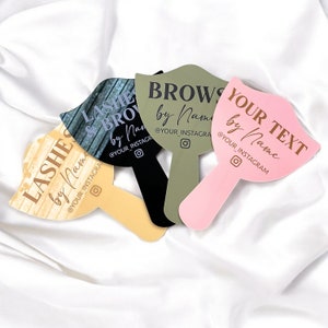 Personalised Beauty Technician Prop | Handheld Mirror Social Media Prop | Lashes and Brows Face Paddle | Lash Room Decor | Aesthetics Props