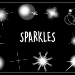 Cute Simple Sparkle Vector Clipart,  Cute Stickers, Stars Clipart, Digital Download