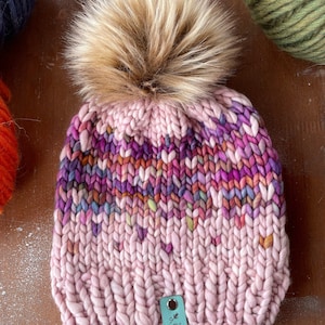 100% Luxury Wool Adult Hand Knit Beanie- Winterfell