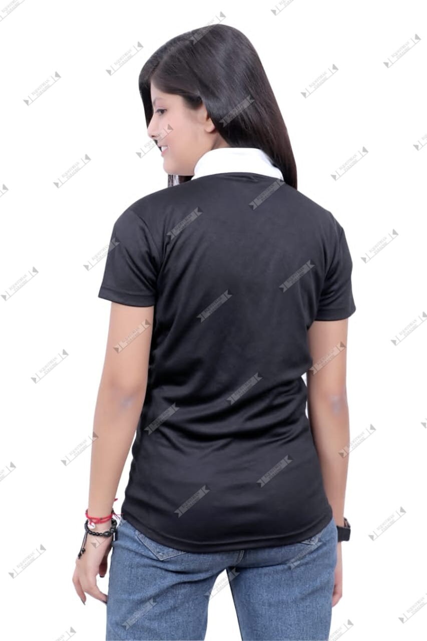 Chemise D'équitation Western Femme Taille 12 - Rayée Noire Et Blanche, Zippée