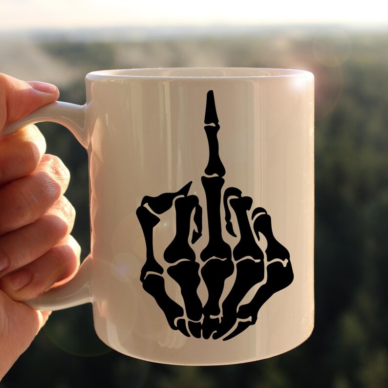 Middle finger skeleton hand instant download svg jpg png etsy
