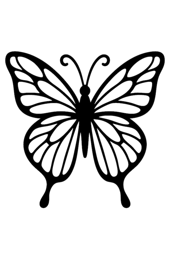 Butterfly Line Art Digital Download - svg png dxf for laser, cricut, and cnc