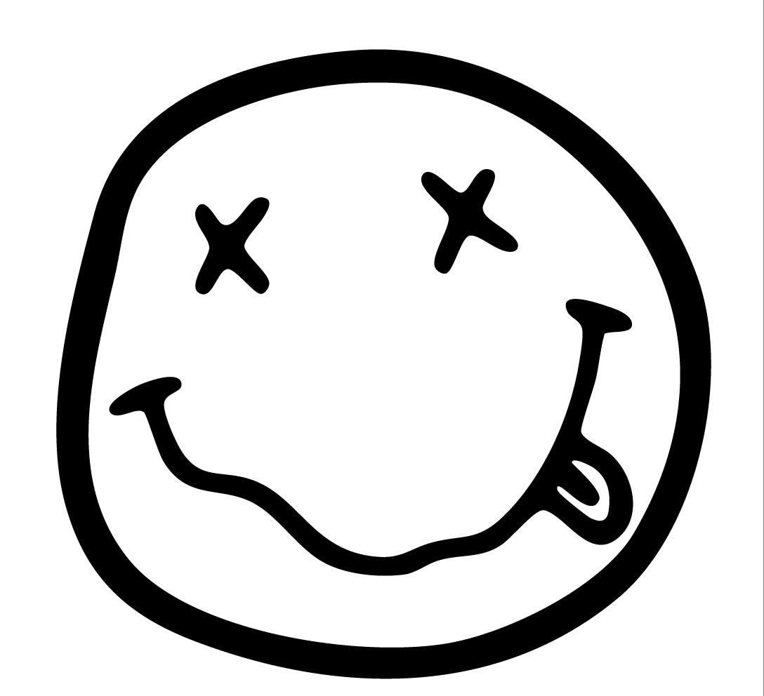 Nirvana Smiley Face SVG: Grunge Band Fan Art (digital Files) - Etsy, image size:1088x992