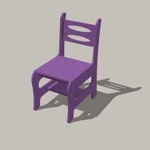 Kids chair cnc file for 1/2 inch plywood digital download dxf svg cut file for cnc router laser or plasma
