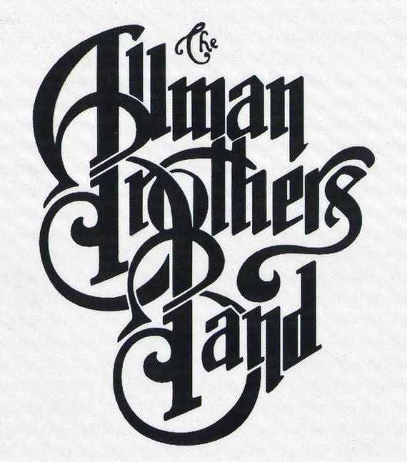 Allman Brothers Band Logo Art: SVG DXF PNG Files (digital Download