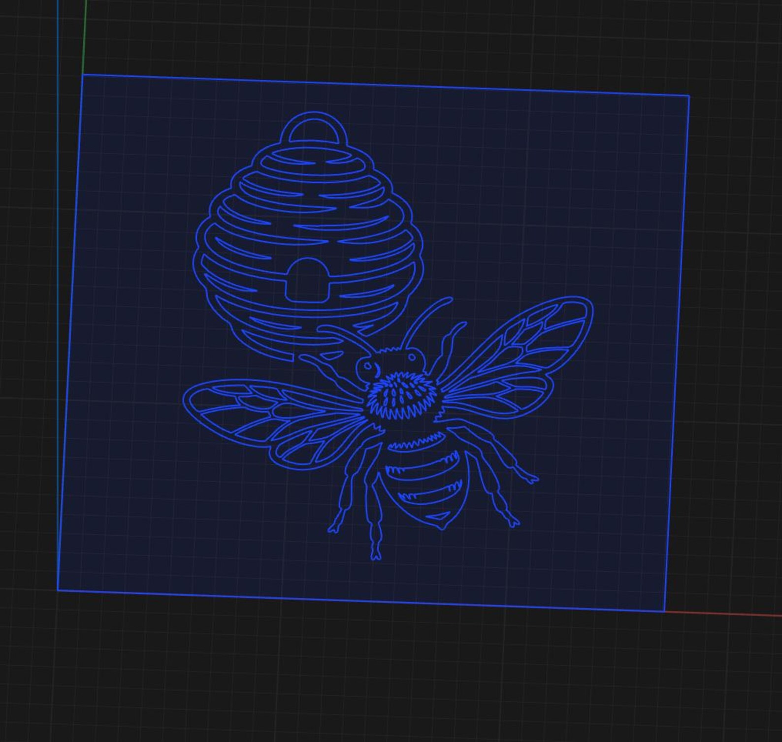 Vintage Bee and Hive Line Art: SVG DXF PNG (digital Download) - Etsy