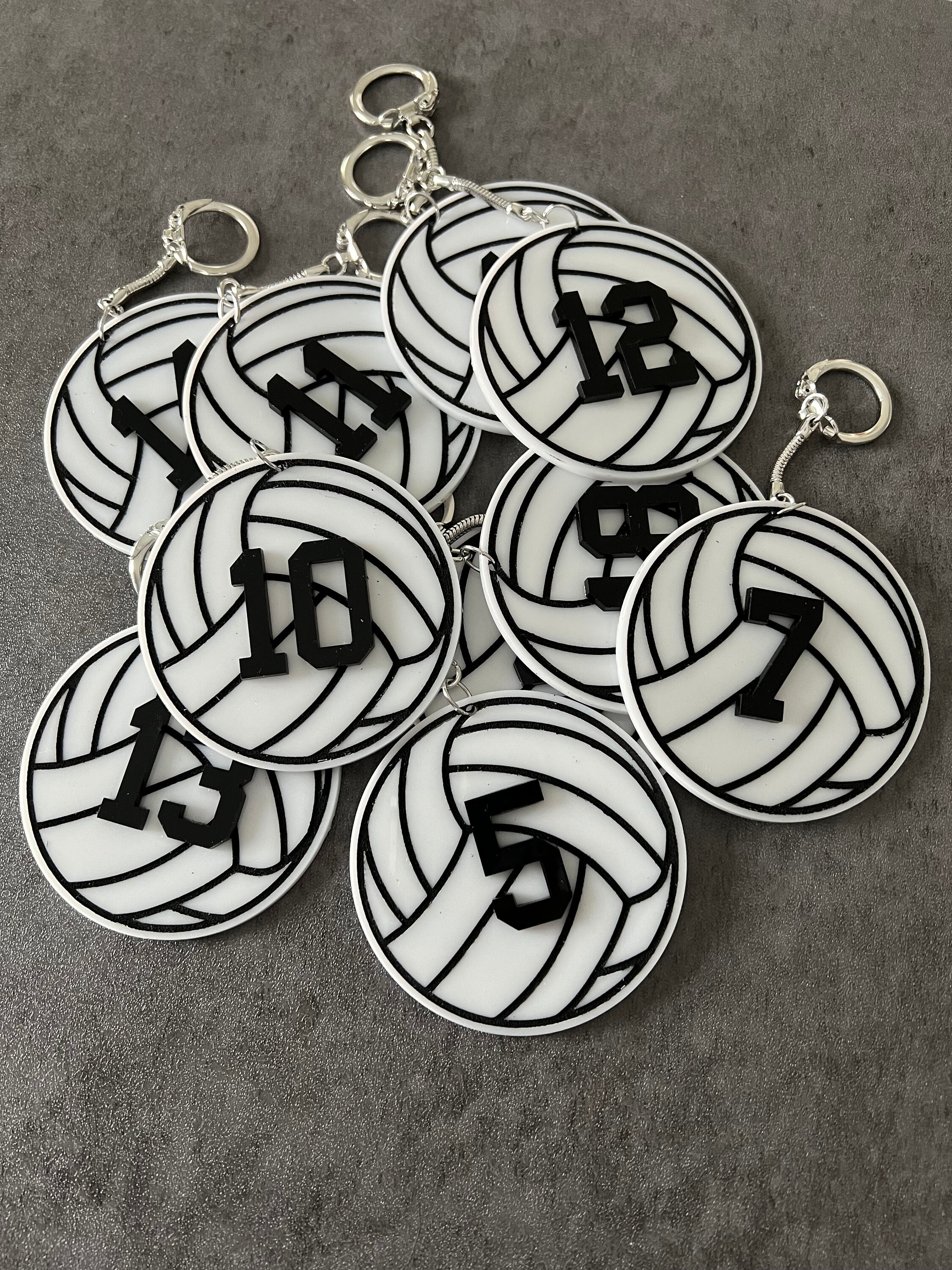 Volleyball Keychain SVG Digital File Laser Ready Etsy
