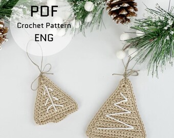 Christmas ornaments crochet pattern (PDF Pattern), DIY Christmas decorations tutorial