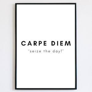 Carpe Diem, premium art print (dark chocolate) – Keep Calm Collection