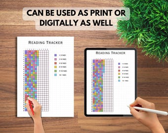 Reading Tracker - PRINTABLE Journal Page - Planner Page - Book Journal - Reading Log - Reading Tracker - Daily Habit Tracker - Page Tracker