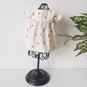 Doll dress many sizes, doll clothes, natural fabric / Flower dress for doll , handmade clothes for doll, heirloom dolls
