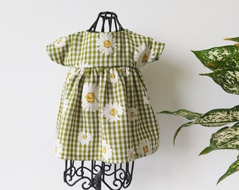 Doll dress, doll clothes, natural fabric / Flower dress for doll , many sizes