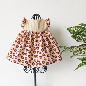 Fluffy skirt, Doll dress, doll clothes, natural fabric / Flower dress for doll , many sizes