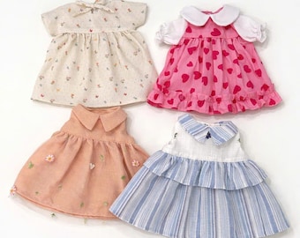 Doll clothes, doll dress, stuffed animal doll dress, suitable for 40cm tall stuffed doll, linen fabric.