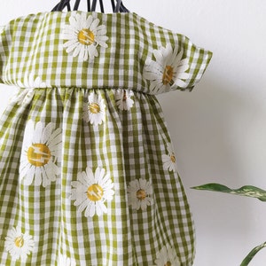 Doll dress, doll clothes, natural fabric / Flower dress for doll , many sizes image 2