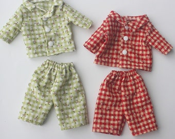 Pajamas set for dolls, clothes for 40cm high dolls, handmade doll clothes