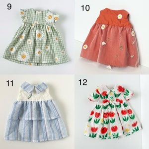 Doll clothes, doll dress, stuffed animal doll dress, suitable for 40cm tall stuffed doll, linen fabric.