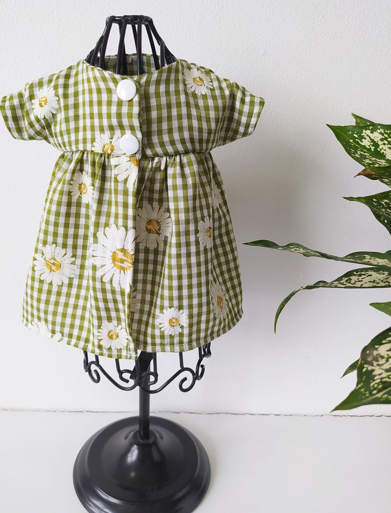 Doll dress, doll clothes, natural fabric / Flower dress for doll , many sizes image 5