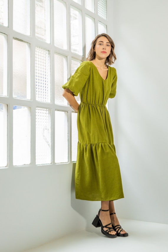 New look green 2025 maternity dress