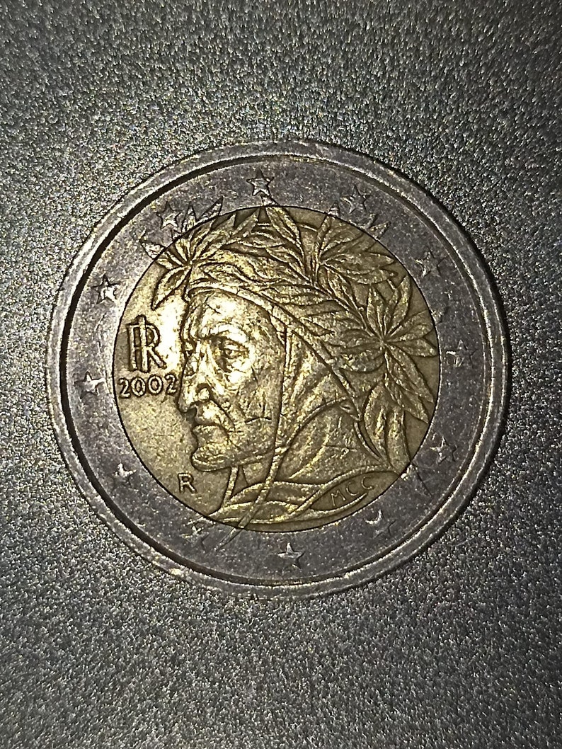 2 Euro Münze Italien 2002 Wert Fehlprägung 2 Euro Münze Italien 2002 Dante Alighieri - Etsy.de