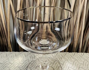Clear Stemmed Champagne Coupe With Platinum Rim Set: 4