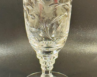 Tiffin Franciscan “Pomona” Crystal Juice Glasses Set Of 6. Discontinued Piece 1955
