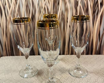 Gold Rim Champagne Flutes By Circleware: Set Of 4