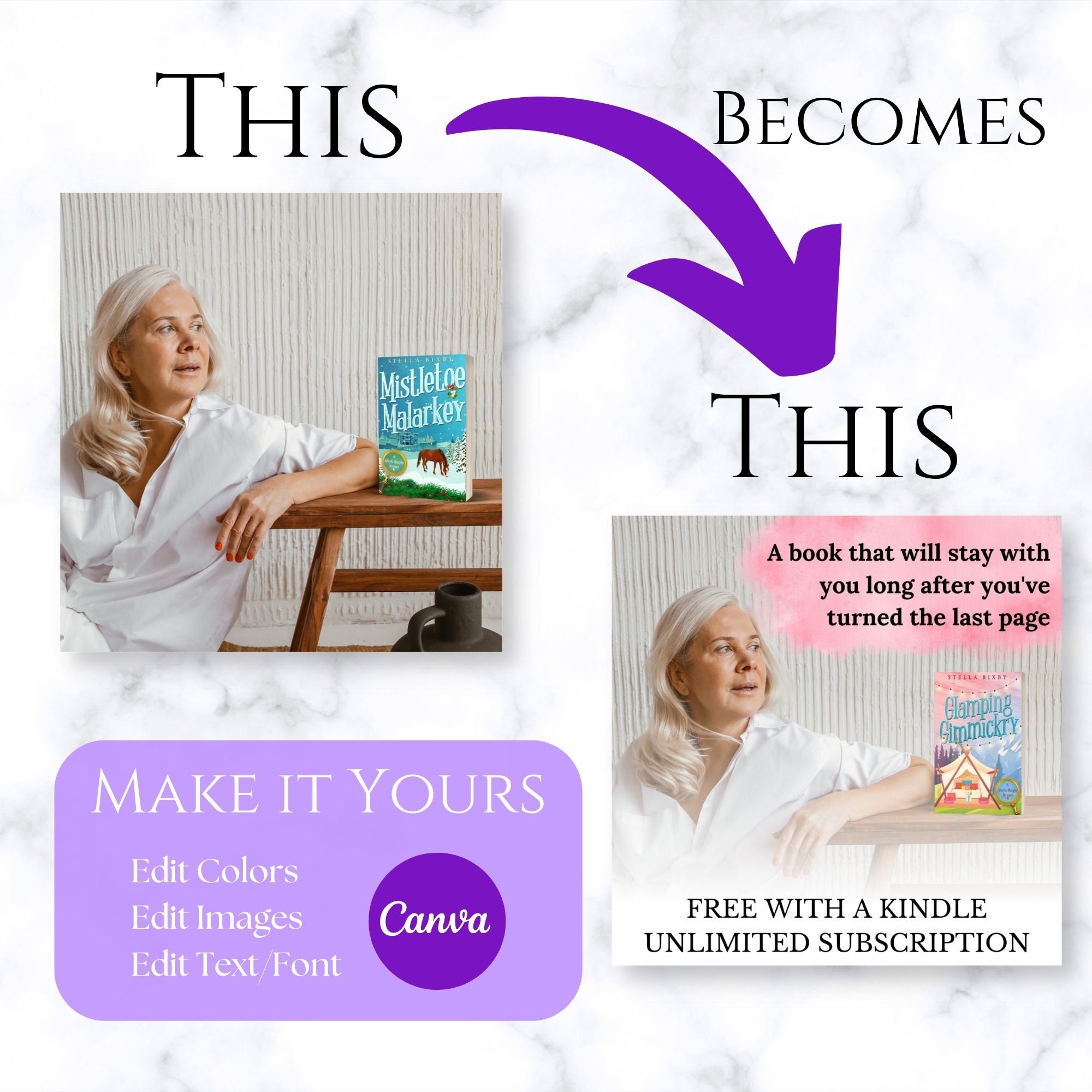 30 Luxury Canva Book Mockup Templates for Authors Writers Bookstagram ...