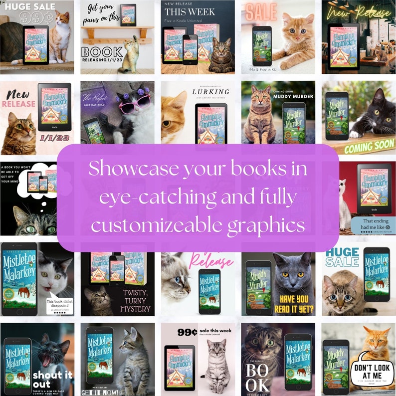 30 Cozy Cat Canva Book Mockup Templates for Authors | Writers ...
