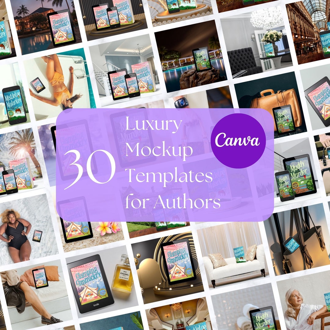 30 Luxury Canva Book Mockup Templates for Authors Writers Bookstagram ...
