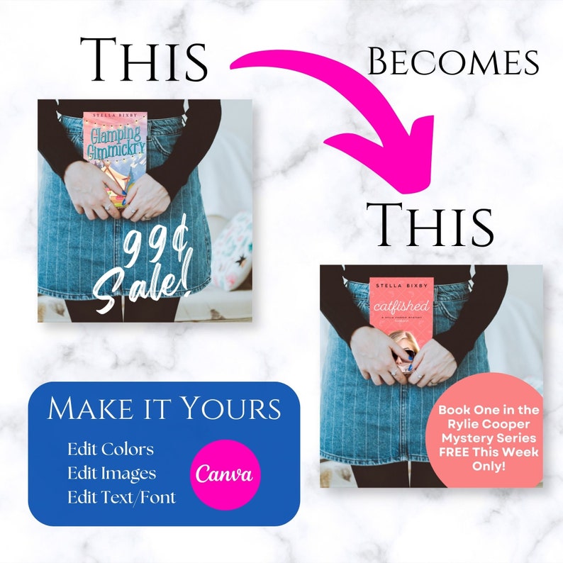 30 Canva Book Mockup Templates for Authors Writers Bookstagram Digital