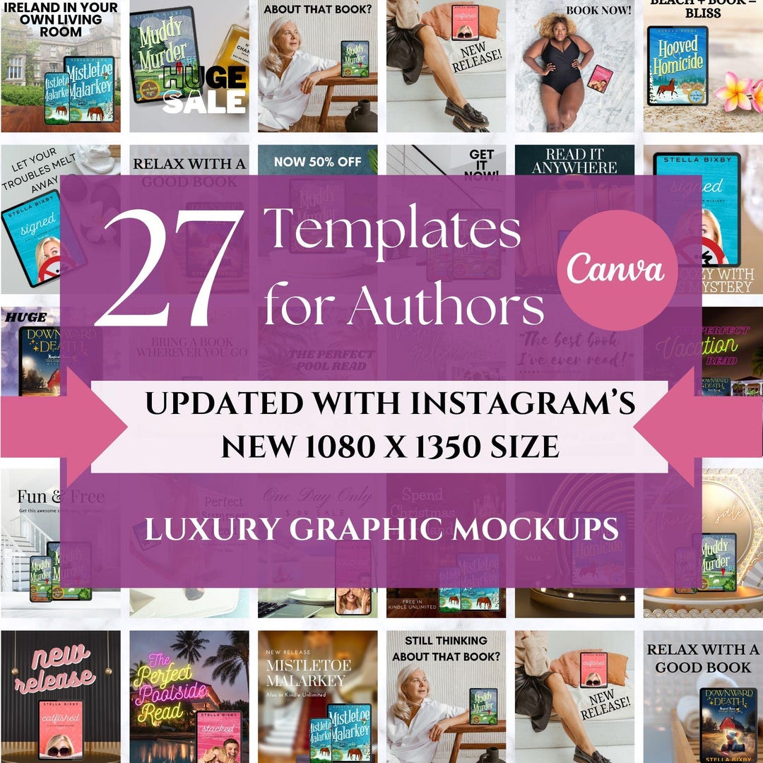 27 Luxury Canva Book Mockup Templates for Authors | New Instagram ...