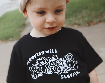 Sleeping with Stuffies Toddler T-Shirt: Alternative Band Parody