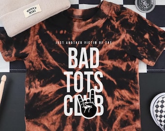 Bad Tots Club Baby Tee: Metal Parody, Beach-Dye or Black Rockstar Style