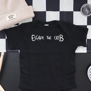 Escape The Crib | Baby Band Tee | Metalcore Parody | Trendy & Alternative Style For Your Little Rockstar!