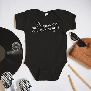 I Guess This Is Growing Up | Baby Bodysuit | Kids Alternative Emo Punk Parody | 90s, Trendy Style For Your Little Rockstar!