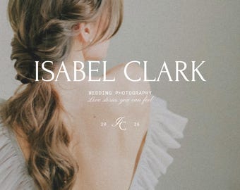 Luxury Wedding Photography Logo Design: Premade Canva Template Kit (Digital Download)