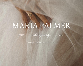 Wedding Photography Canva Logo Kit: Minimalist Branding Template (Digital Download)