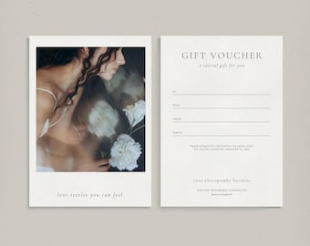 Photography Gift Certificate Template: Editable Canva Voucher for Photographers (Digital Download)