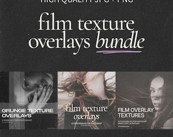 Photo Texture Overlay Bundle: with JPG including ready to use PNG Files (Digital Download)