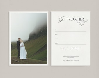 Photography Gift Card Certificate Template: Editable Canva Voucher for Photographers (Digital Download)
