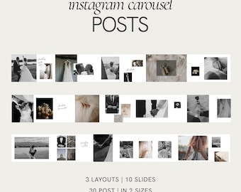 Photography Instagram Carousel Templates: Editable Canva Social Media for Photographers (Digital Download)