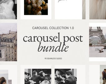 Wedding Photography Instagram Carousel Templates Bundle: Fine Art Classic Canva Layouts (Digital Download)